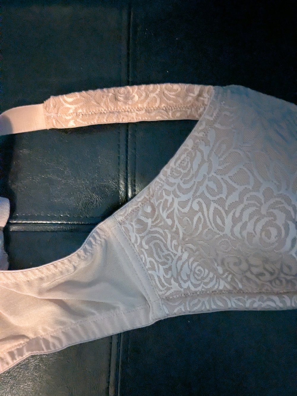 Breezies Floral Lace Comfort Bra in Light Beige 34B